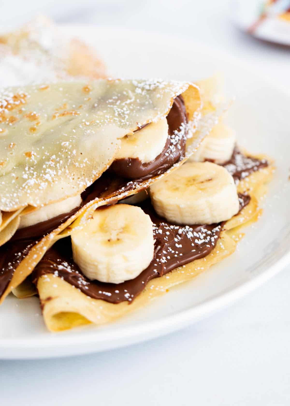 Crêpe/Waffel mit Nutella und Banane