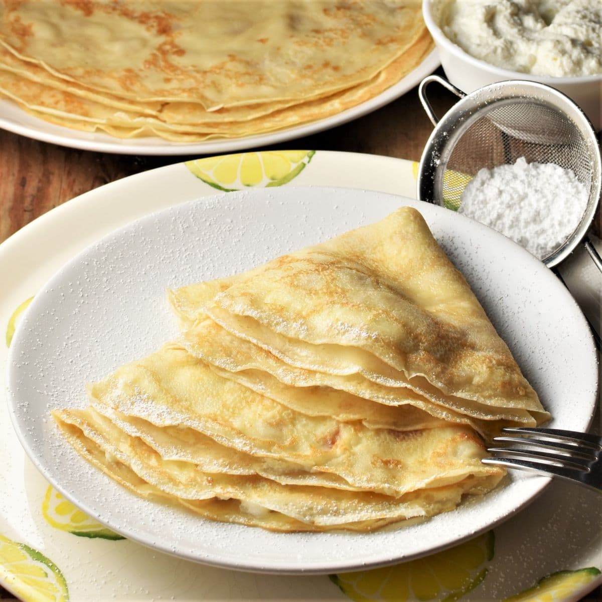 Crêpe/Waffel mit Käse