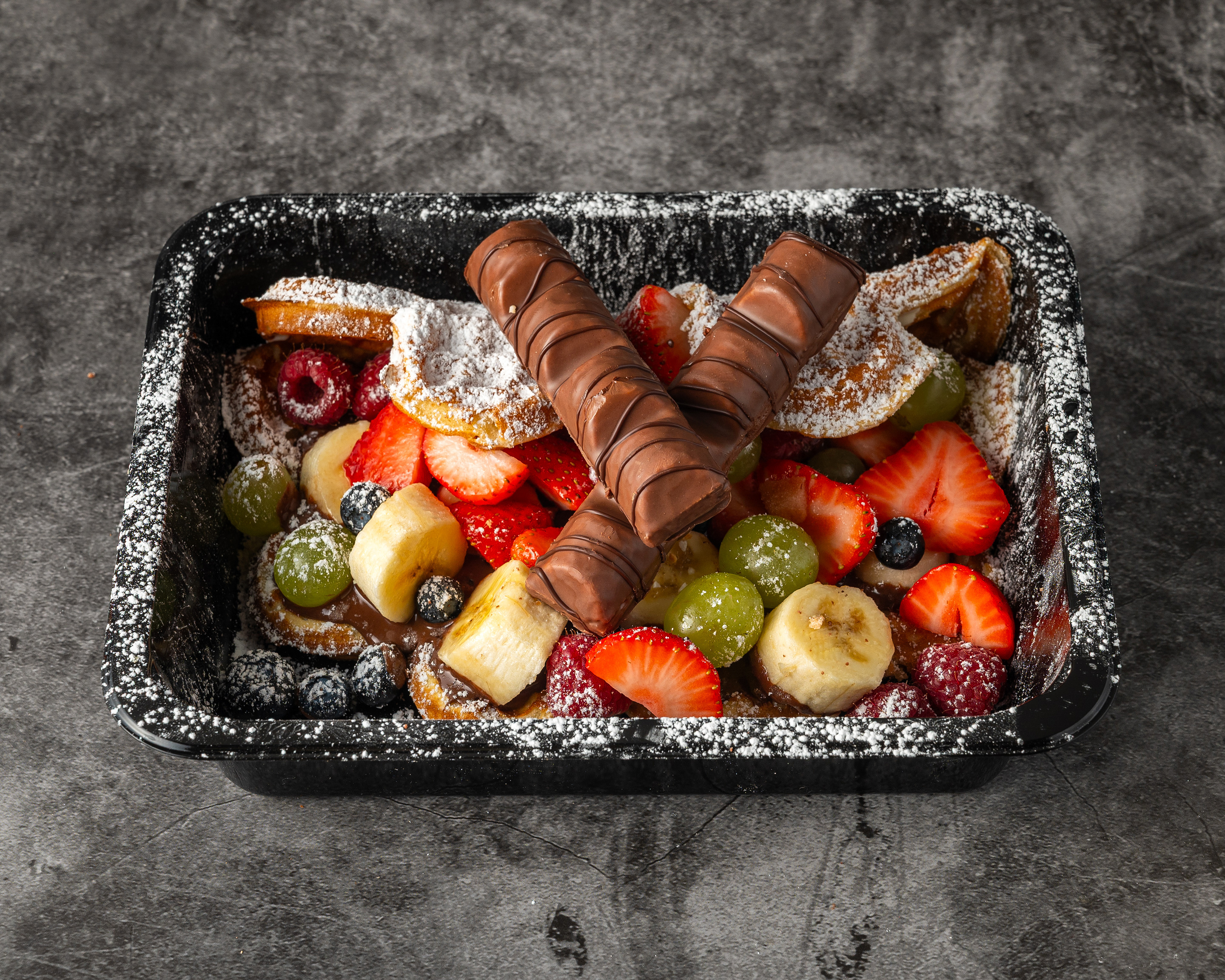 Bueno Deluxe Waffel mit Obst