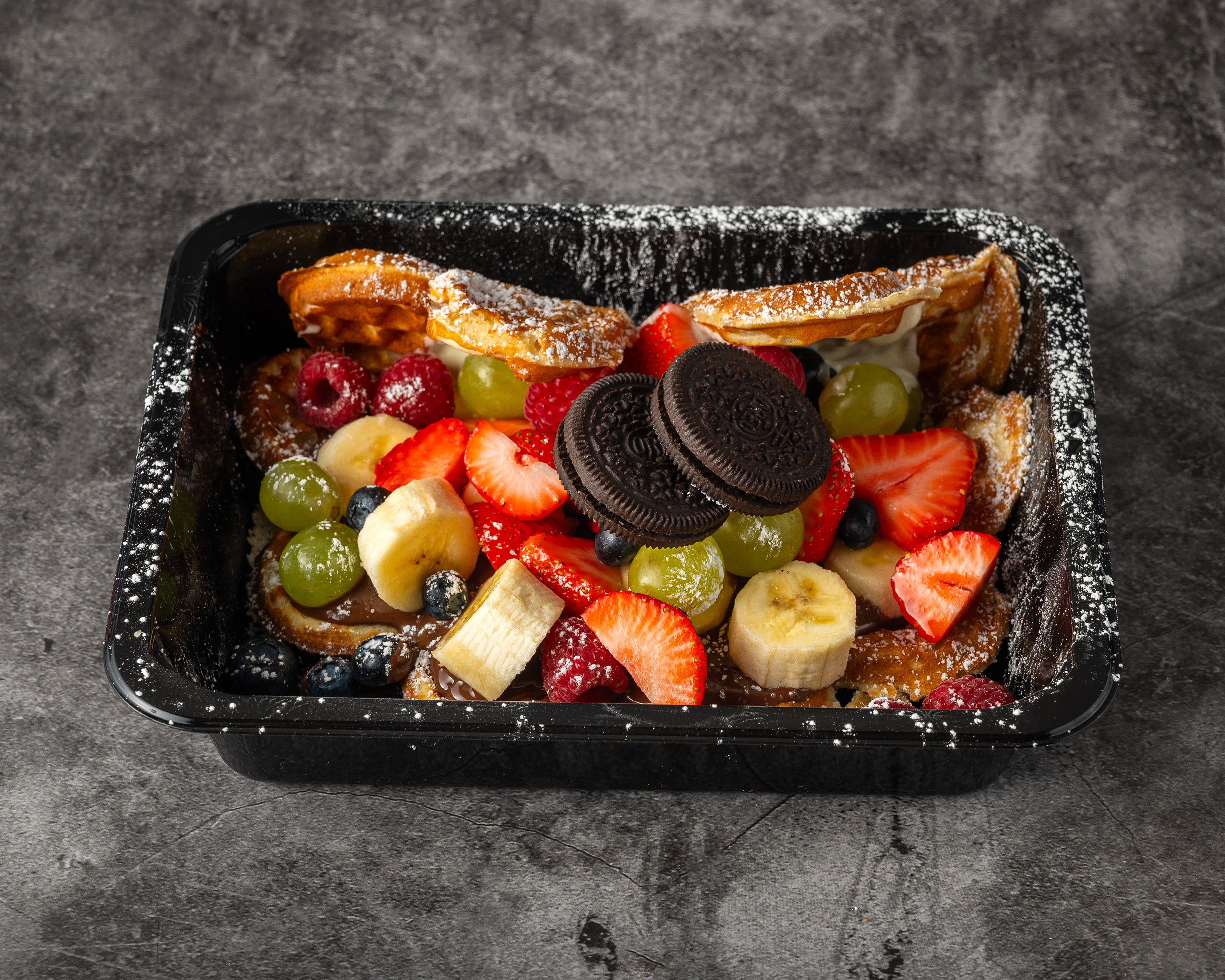 Oreo Deluxe Waffel mit Obst