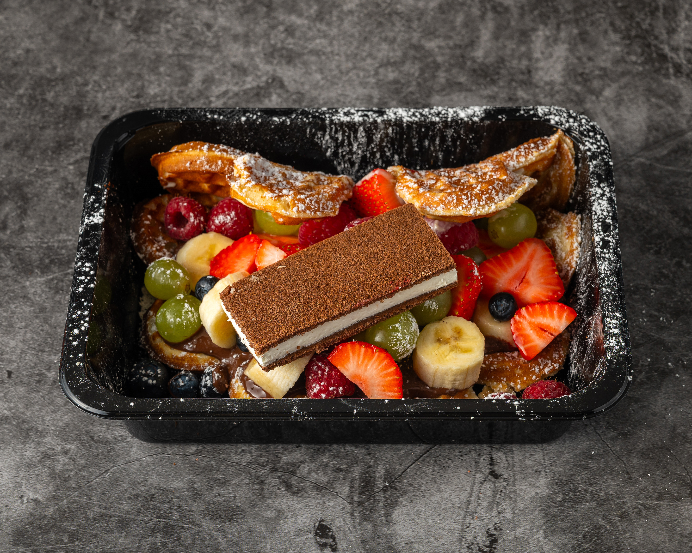 Milch-Schnitte Deluxe Waffel mit Obst